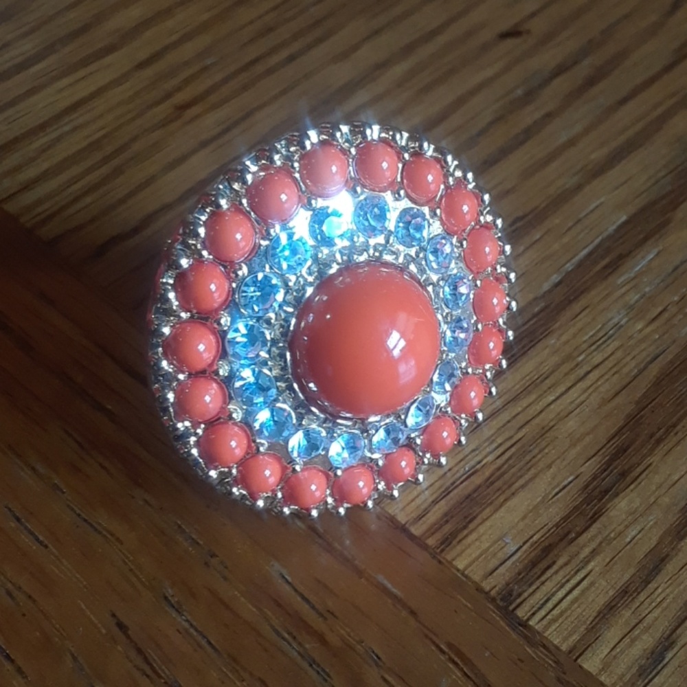 "Orange Expandable Statement Ring" - image 1